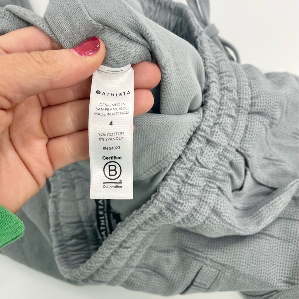Athleta Farallon Printed Jogger Spliced Magic Metropolis Grey Women’s 4 Stretch - Picture 9 of 11